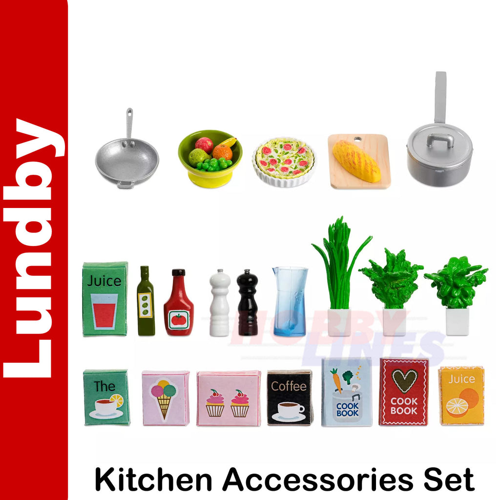 KITCHEN ACCESSORIES Utensils etc Doll's House 1:18th scale LUNDBY Sweden