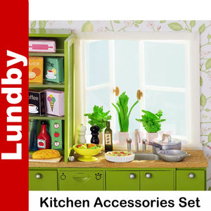 KITCHEN ACCESSORIES Utensils etc Doll's House 1:18th scale LUNDBY Sweden