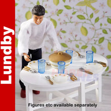 Load image into Gallery viewer, DINNER SERVICE Dining Table Setting Dolls House 1:18th scale LUNDBY Sweden
