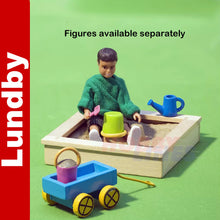 Load image into Gallery viewer, SANDBOX &amp; TOYS SET Sand Pit with toys Doll&#39;s House 1:18th scale LUNDBY Sweden
