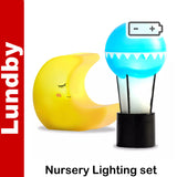 LAMP SET MOON & BALLOON lamps light up Dolls House 1:18th scale LUNDBY Sweden