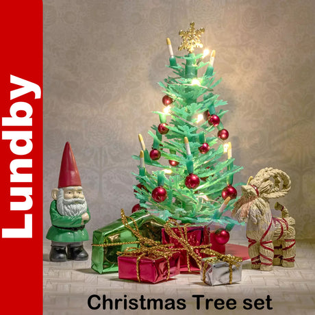 CHRISTMAS TREE SET presents light up Dolls House 1:18th scale LUNDBY Sweden