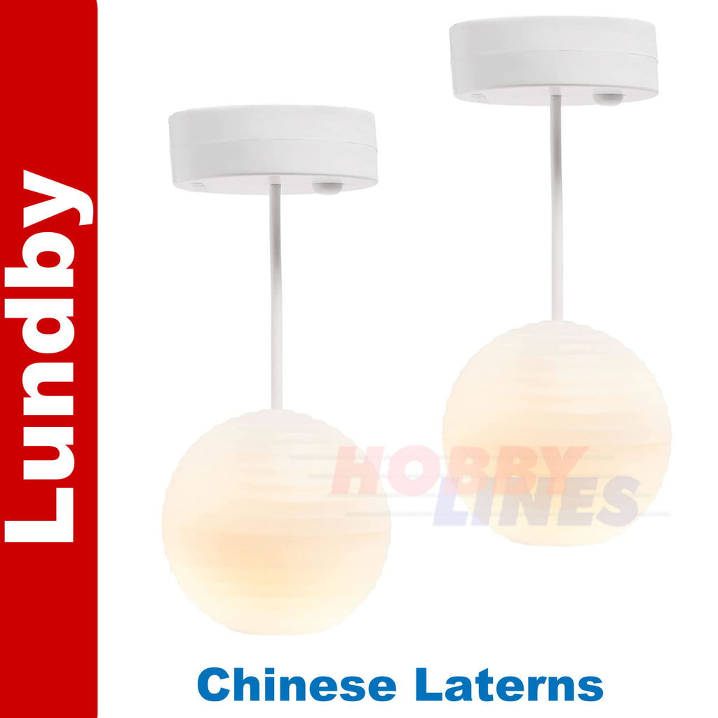LUNDBY 2 CHINESE LANTERNS Doll's House 1:18th scale LUNDBY Sweden 60-6051-00