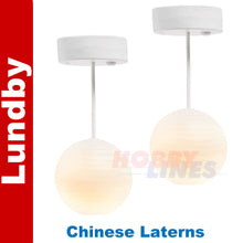 Load image into Gallery viewer, LUNDBY 2 CHINESE LANTERNS Doll&#39;s House 1:18th scale LUNDBY Sweden 60-6051-00
