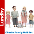 LUNDBY CHARLIE DOLL FAMILY SET Doll's House 1:18th LUNDBY Sweden 60-8076-00