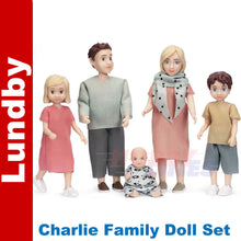 Load image into Gallery viewer, LUNDBY CHARLIE DOLL FAMILY SET Doll&#39;s House 1:18th LUNDBY Sweden 60-8076-00
