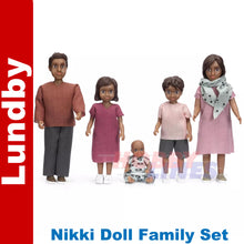 Load image into Gallery viewer, LUNDBY NIKKI DOLL FAMILY SET Doll&#39;s House 1:18th jointed LUNDBY Sweden
