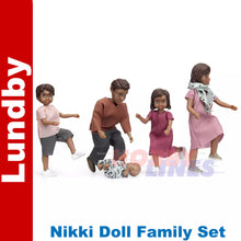 Load image into Gallery viewer, LUNDBY NIKKI DOLL FAMILY SET Doll&#39;s House 1:18th jointed LUNDBY Sweden
