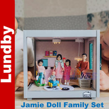 Load image into Gallery viewer, LUNDBY JAMIE DOLL FAMILY SET Doll&#39;s House 1:18th jointed LUNDBY Sweden
