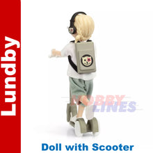 Load image into Gallery viewer, LUNDBY Child FIGURE &amp; SCOOTER Doll&#39;s House 1:18th jointed LUNDBY Sweden
