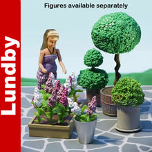 Load image into Gallery viewer, GARDEN FLOWER SET Planters Pots Bushes Doll&#39;s House 1:18th scale LUNDBY Sweden
