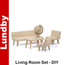 Load image into Gallery viewer, LIVING ROOM SET paint finish &amp; place Doll&#39;s House 1:18th scale LUNDBY Sweden
