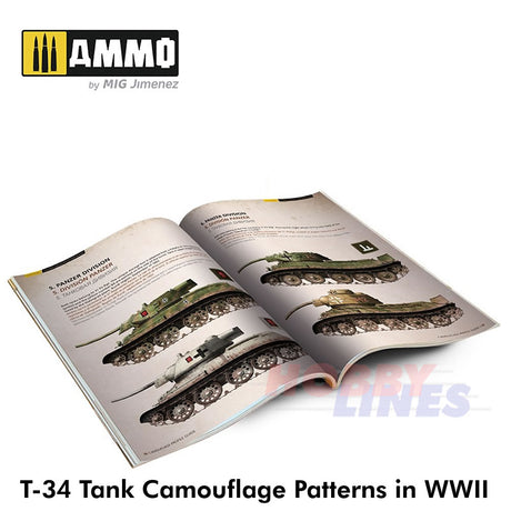 T-34 COLOURS Tank Camouflage Patterns WWII Multilingual Book Ammo by Mig MIG6145
