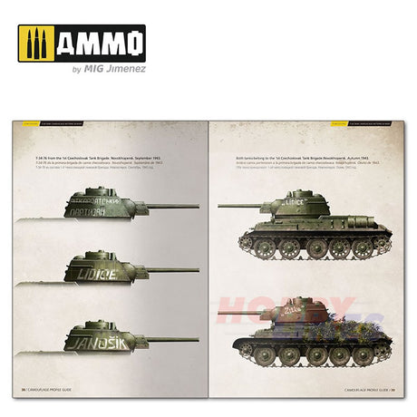 T-34 COLOURS Tank Camouflage Patterns WWII Multilingual Book Ammo by Mig MIG6145