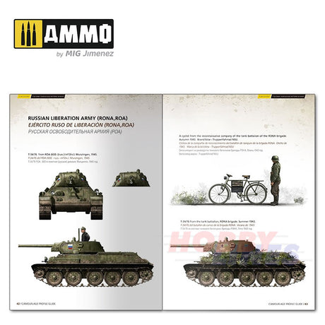 T-34 COLOURS Tank Camouflage Patterns WWII Multilingual Book Ammo by Mig MIG6145