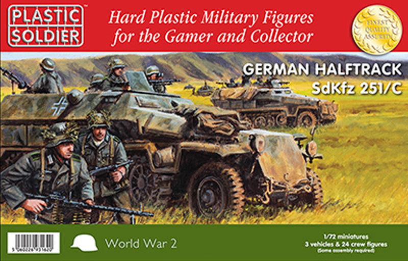 Plastic Soldier 1:72 WWII GERMAN HALFTRACK SDKFZ 251/C Scale PSC WW2V20003