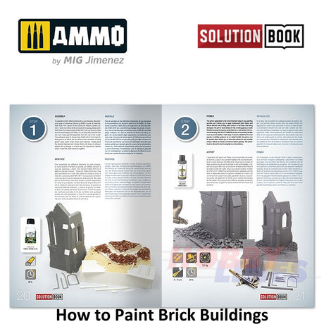 How to Paint Brick Buildings Colors & Weathering Solution Book Ammo Mig MIG6510