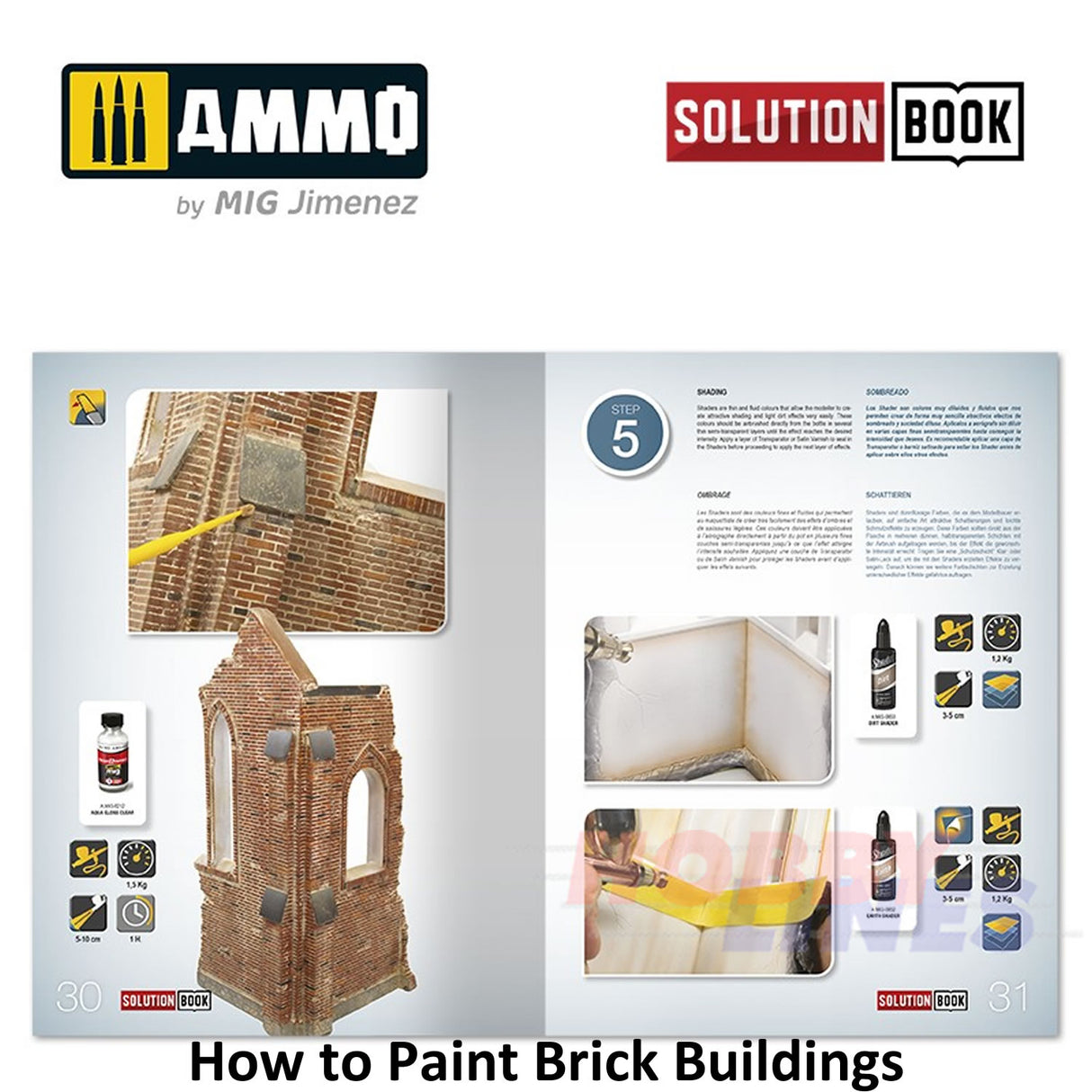 How to Paint Brick Buildings Colors & Weathering Solution Book Ammo Mig MIG6510