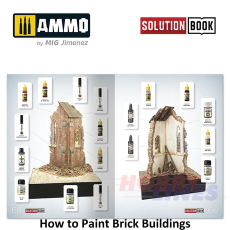 How to Paint Brick Buildings Colors & Weathering Solution Book Ammo Mig MIG6510