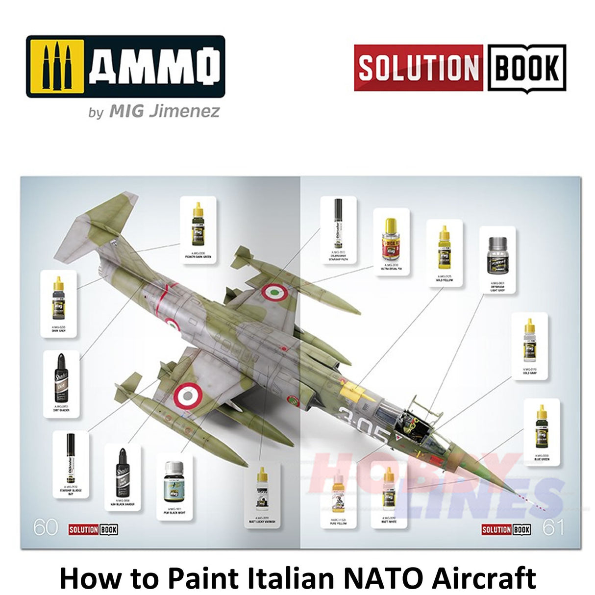 HOW TO PAINT Itaian NATO Aircraft SOLUTION BOOK Ammo by Mig MIG6525