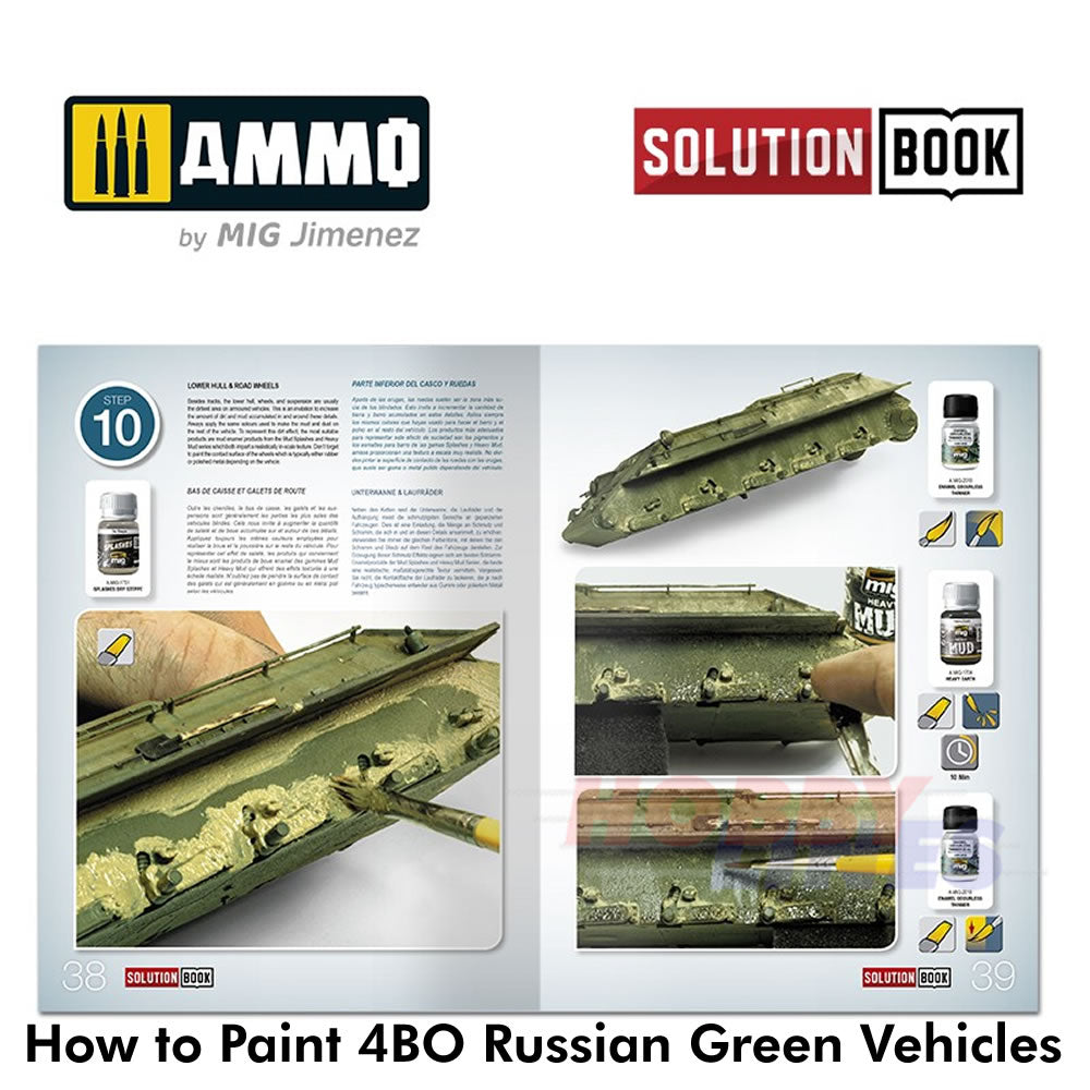 HOW TO PAINT 4bo Russian Green Vehicles Tanks SOLUTION BOOK Ammo by Mig MIG6600