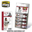 WWII Winter Uniforms Set Acrylic Colours Paint AMMO By Mig Jimenez Mig7020