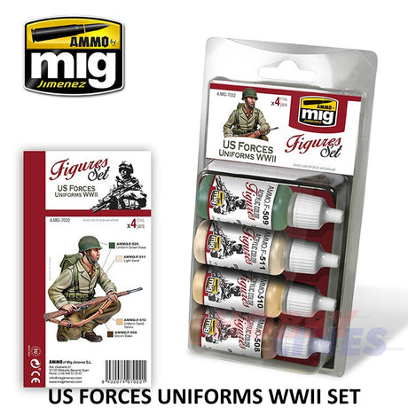 AMMO By Mig Jimenez US FORCES UNIFORMS WWII Mig7022 Paint Modelling