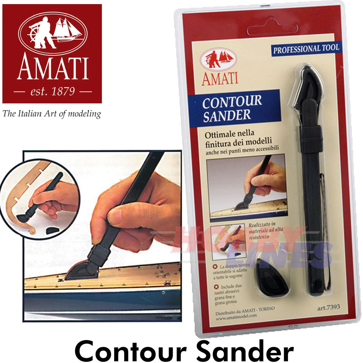 CONTOUR SANDER Detail Abrasive Tool / refill pack 4 180 & 320 grit AMATI 7393