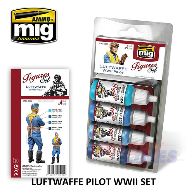 LUFTWAFFE WWII PILOT SET Paint Set AMMO By Mig Jimenez Mig7025