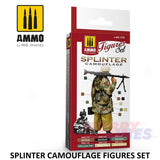 SPLINTER CAMOUFLAGE 6 colour paint set AMMO By Mig Jimenez Mig7029