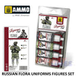 RUSSIAN FLORA UNIFORMS 4 colour Figures Set AMMO by Mig Jimenez MIG7031