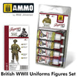 British Uniforms WWII Paint Set AMMO By Mig Jimenez Mig7033