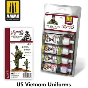 US Vietnam Uniforms Paint Set AMMO By Mig Jimenez Mig7034