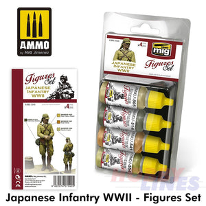 Japanese Infantry WWII Figures Set Acrylic paints AMMO by Mig Jimenez MIG7040