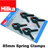 SPRING CLAMP SET 4 piece set 85mm swivel jaw capacity HILKA 71002