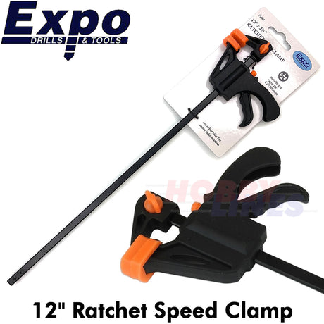 SPEED CLAMP Dual Action Quick Ratchet 110mm jaw capacity 300mm Expo Tools 71007