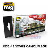 1935-45 SOVIET CAMOUFLAGE SET Mig7107 Paint Set AMMO By Mig Jimenez  Mig7107