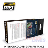 AMMO By Mig Jimenez  Mig7108 INTERIOR COLOURS GERMAN TANKS Acrylic Paint Set