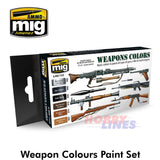WEAPONS COLOURS ACRYLIC PAINT SET Paint Modelling AMMO By Mig Jimenez Mig7123
