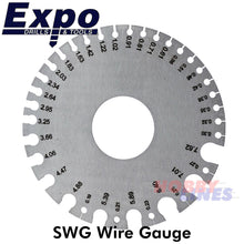 Load image into Gallery viewer, SWG Wire Gauge Stainless Steel Measures Metric &amp; Imperial 71500 Expo Tools
