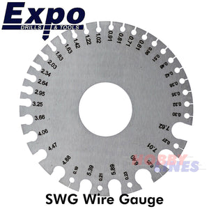 SWG Wire Gauge Stainless Steel Measures Metric & Imperial 71500 Expo Tools