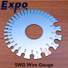 Load image into Gallery viewer, SWG Wire Gauge Stainless Steel Measures Metric &amp; Imperial 71500 Expo Tools
