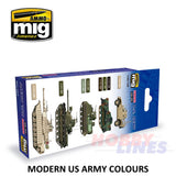 MODERN US ARMY ACRYLIC PAINT SET Paint Modelling AMMO By Mig Jimenez Mig7159