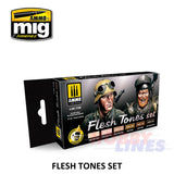 AMMO By Mig Jimenez Mig7168 FLESH TONES ACRYLIC PAINT SET Modelling