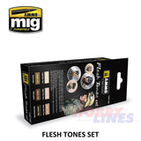 AMMO By Mig Jimenez Mig7168 FLESH TONES ACRYLIC PAINT SET Modelling