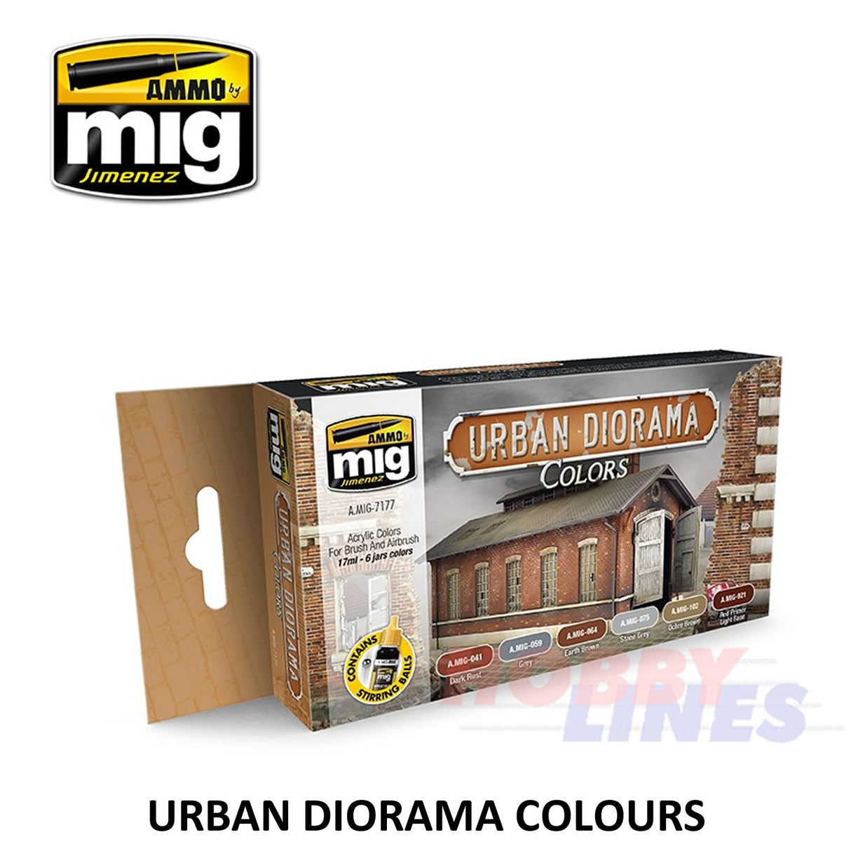 AMMO By Mig Jimenez Mig7177 URBAN DIORAMA COLOURS SET Colours Modelling