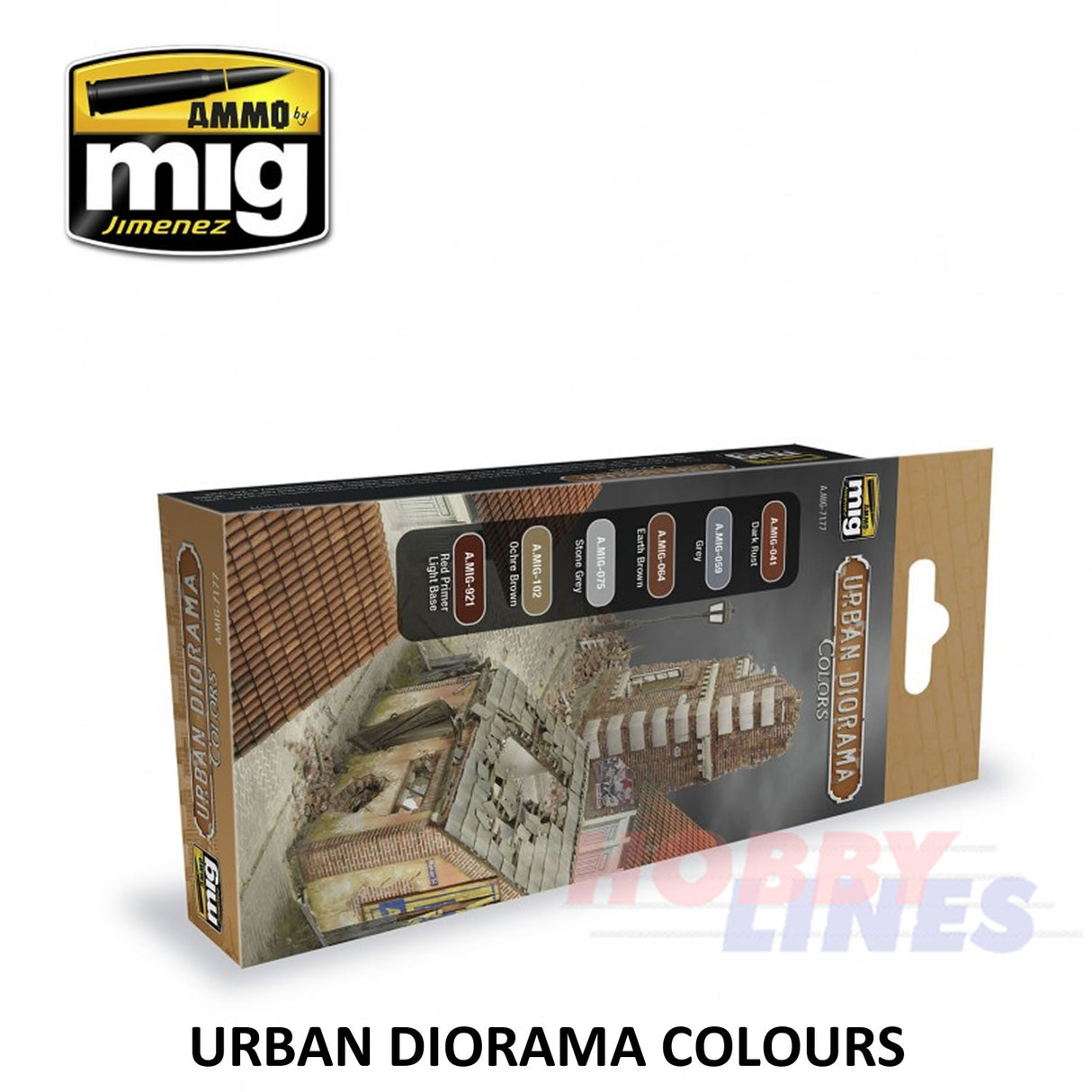 AMMO By Mig Jimenez Mig7177 URBAN DIORAMA COLOURS SET Colours Modelling