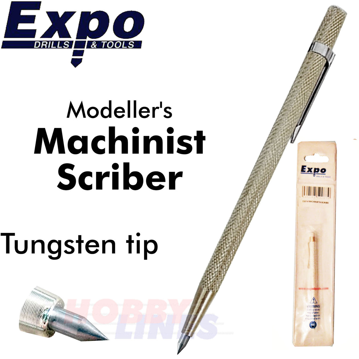 MACHINIST'S SCRIBE Tungsten tip engineers Glass Ceramics Metal Expo Tools 72074