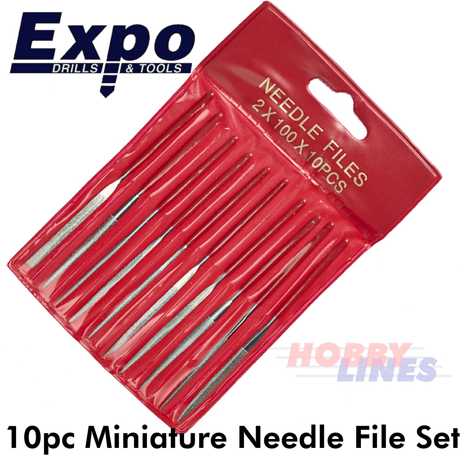 Steel File Set 10pc Mini in Wallet Expo Tools 72536