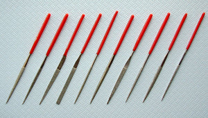 Diamond Needle Files 10pc Mini Set round flat hand square etc Expo Tools 72506